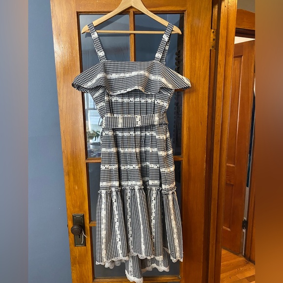 SOLD - Adalyn Rae Gingham Ruffle High-Low Dress - Picture 3 of 10